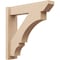 Ekena Millwork 6-in W x 26-in D x 26-in H Balboa Slat Rough Cedar Woodgrain TimberThane Outlooker, Primed Tan OUTUR060X26X26BOA24RCPR - alternate 1
